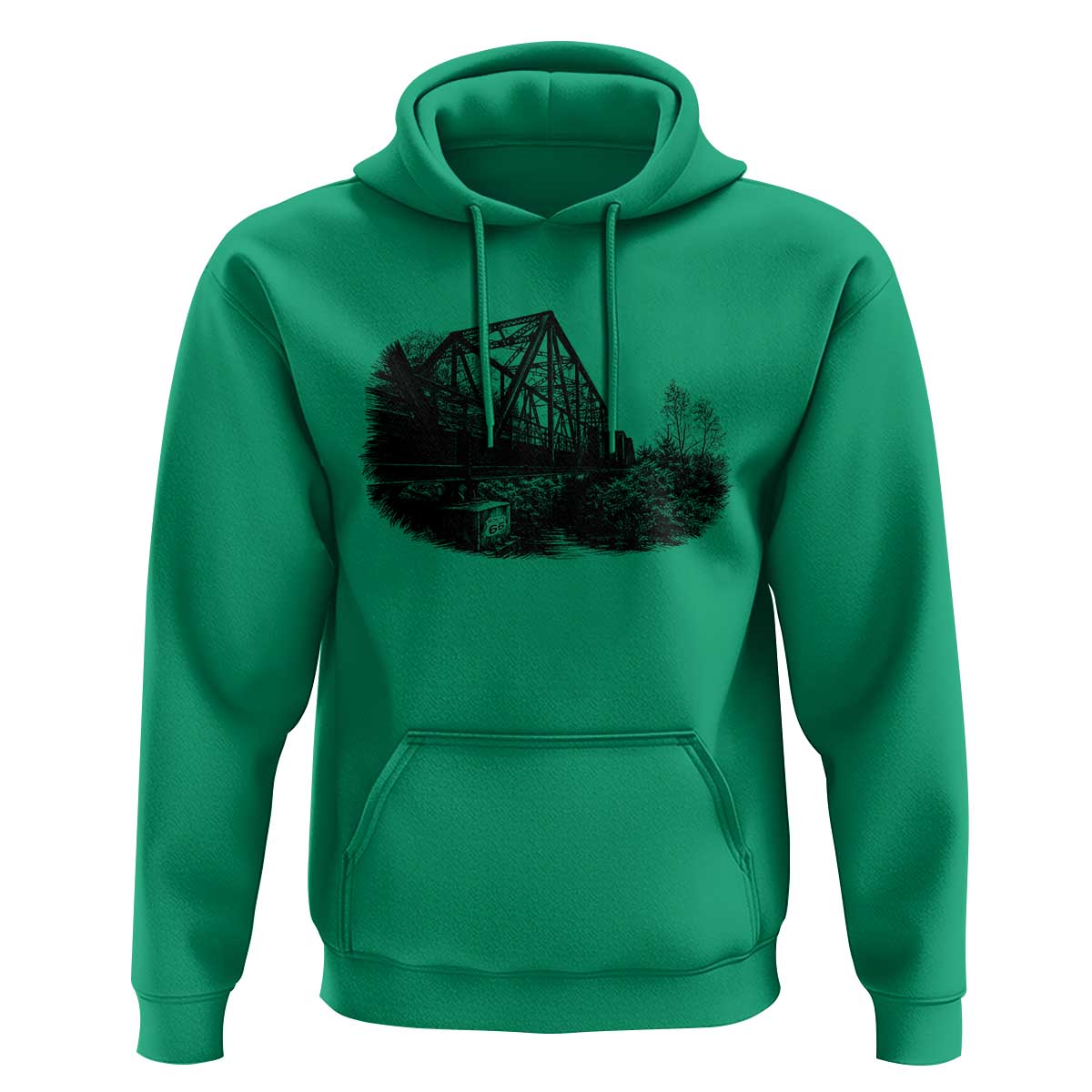 Mother Road Adventure Graphic Hoodie Vintage Route Highway 66 Bridge