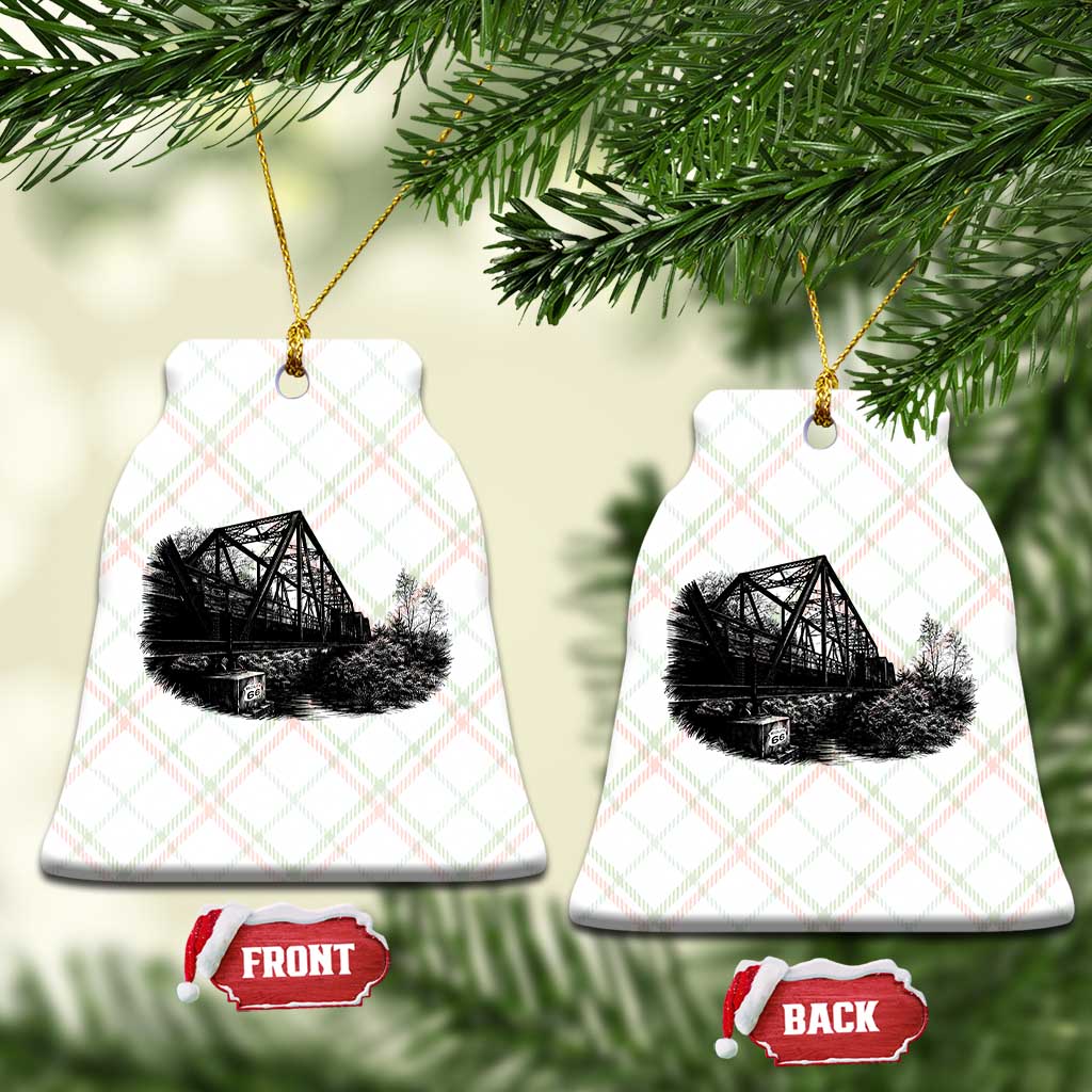 Mother Road Adventure Graphic Ceramic Ornament Vintage Route Highway 66 Bridge