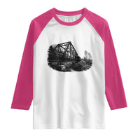 Mother Road Adventure Graphic Raglan Shirt Vintage Route Highway 66 Bridge