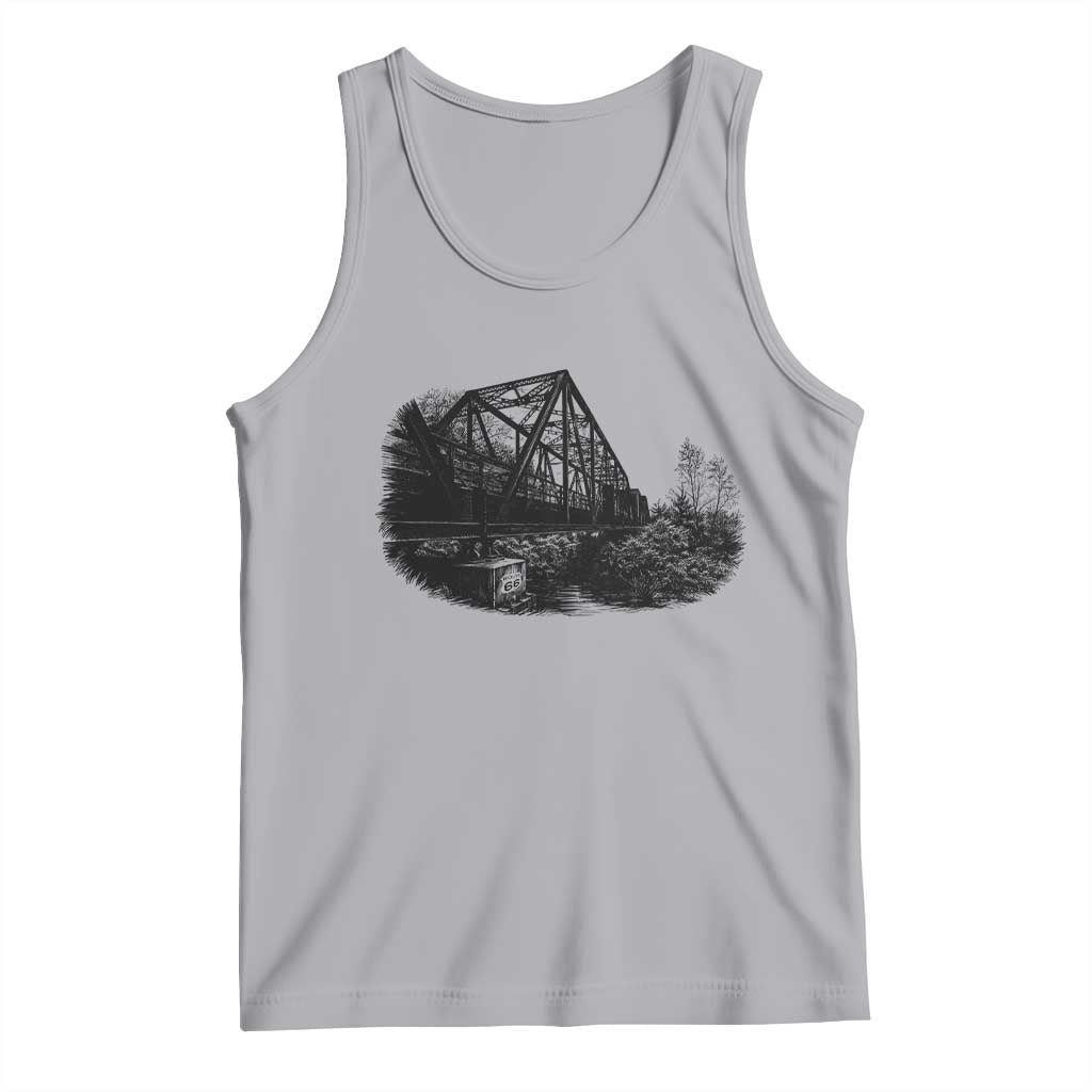 Mother Road Adventure Graphic Tank Top Vintage Route Highway 66 Bridge