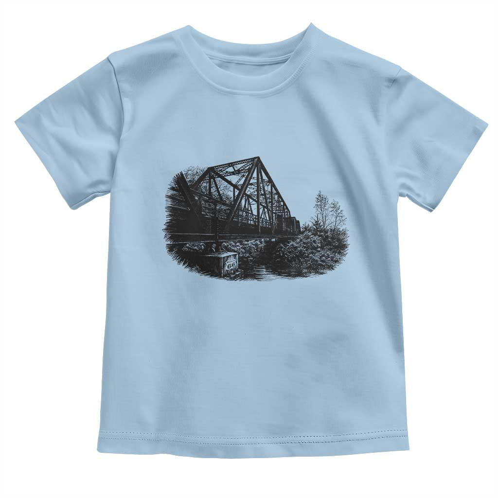 Mother Road Adventure Graphic Toddler T Shirt Vintage Route Highway 66 Bridge