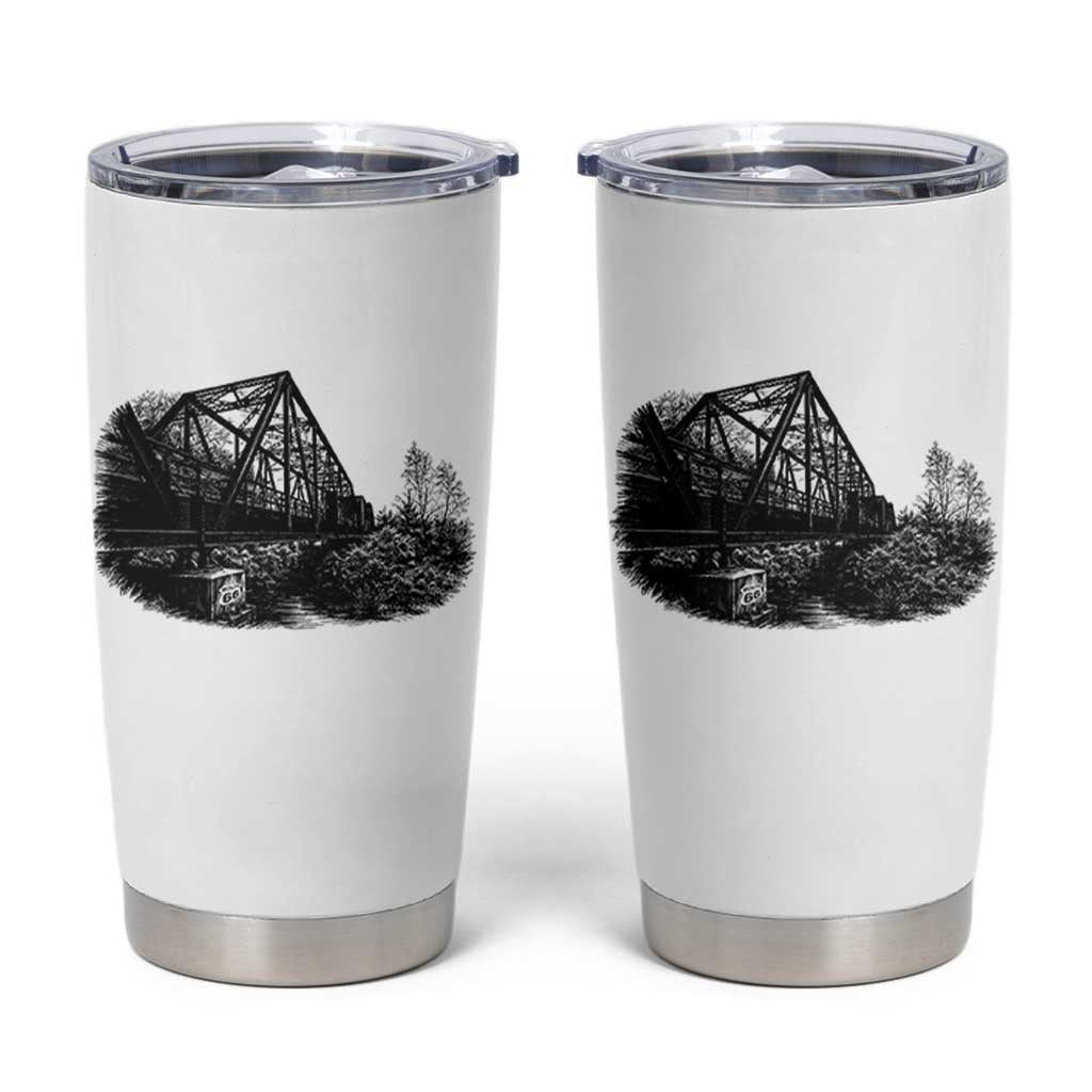 Mother Road Adventure Graphic Tumbler Cup Vintage Route Highway 66 Bridge