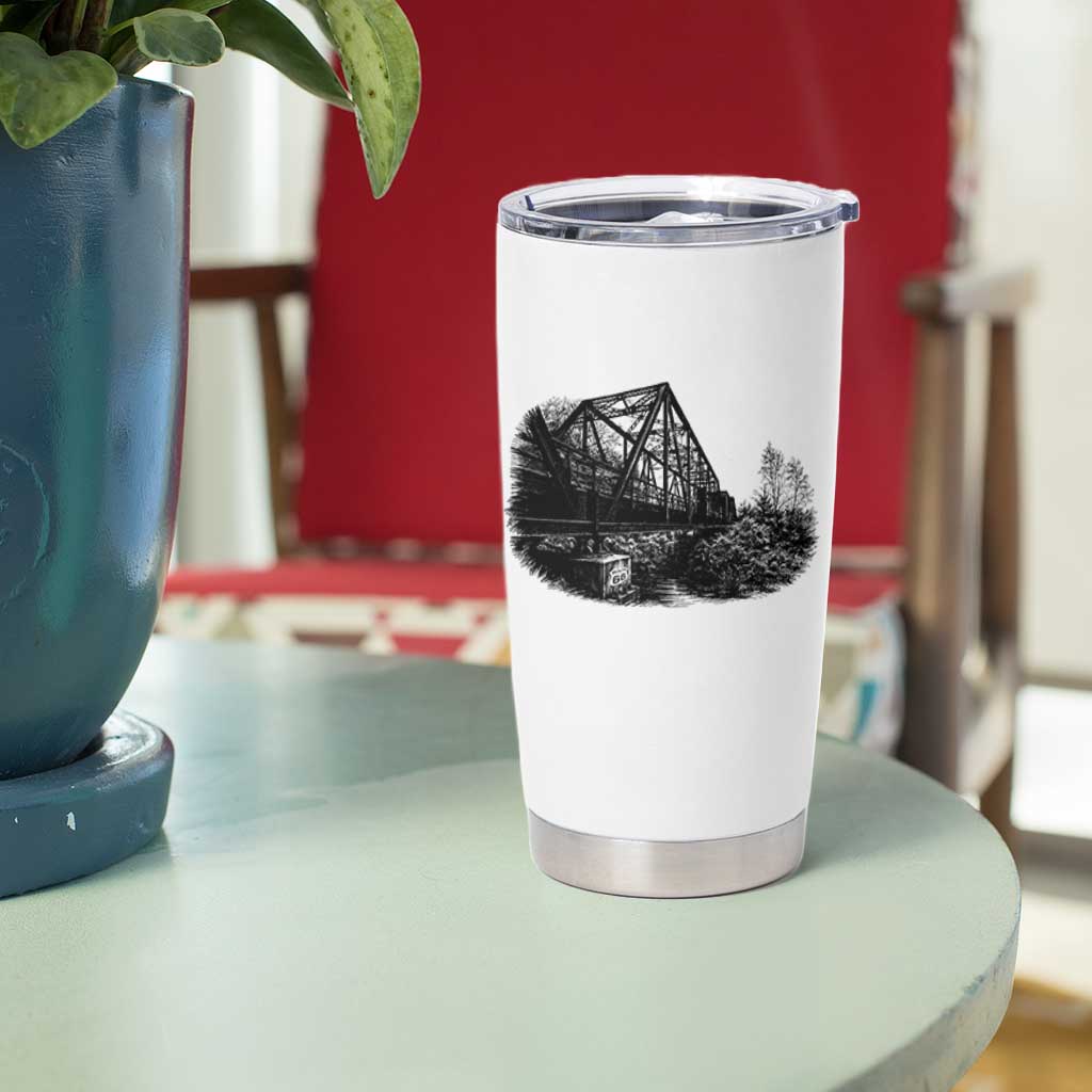Mother Road Adventure Graphic Tumbler Cup Vintage Route Highway 66 Bridge