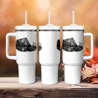 Mother Road Adventure Graphic Tumbler With Handle Vintage Route Highway 66 Bridge