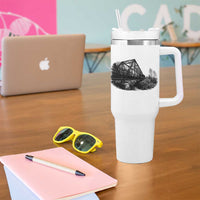 Mother Road Adventure Graphic Tumbler With Handle Vintage Route Highway 66 Bridge
