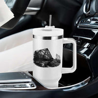 Mother Road Adventure Graphic Tumbler With Handle Vintage Route Highway 66 Bridge