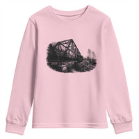 Mother Road Adventure Graphic Youth Sweatshirt Vintage Route Highway 66 Bridge