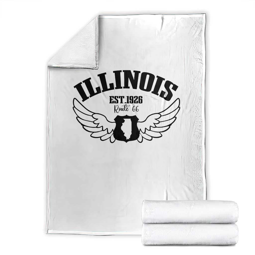 Illinois Route Highway 66 Souvenir Throw Blanket Open Road Adventure