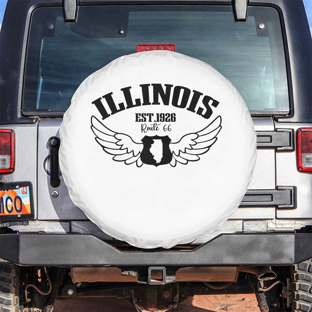 Illinois Route Highway 66 Souvenir Spare Tire Cover Open Road Adventure