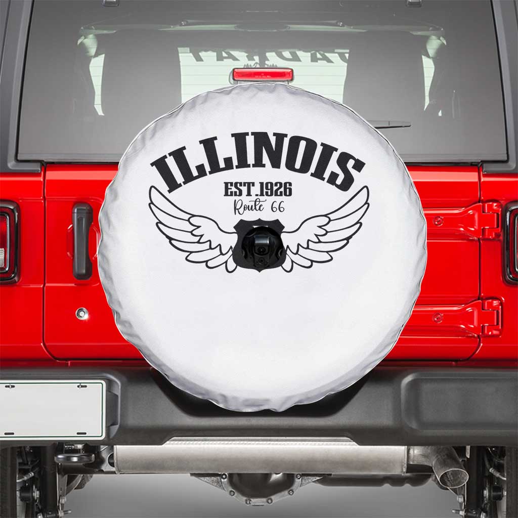 Illinois Route Highway 66 Souvenir Spare Tire Cover Open Road Adventure