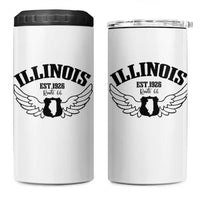 Illinois Route Highway 66 Souvenir 4 in 1 Can Cooler Tumbler Open Road Adventure