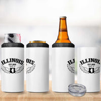 Illinois Route Highway 66 Souvenir 4 in 1 Can Cooler Tumbler Open Road Adventure