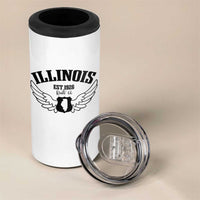 Illinois Route Highway 66 Souvenir 4 in 1 Can Cooler Tumbler Open Road Adventure