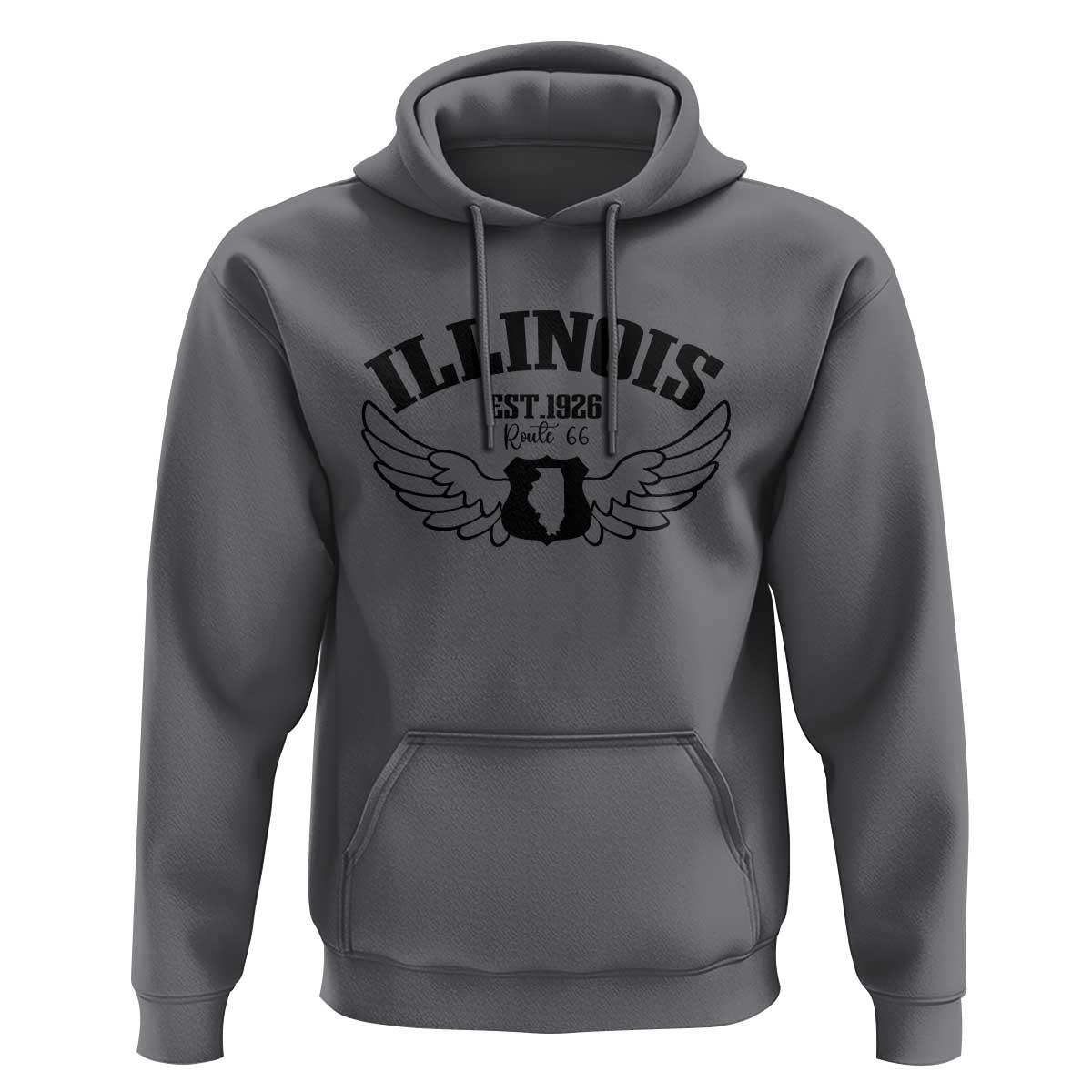 Illinois Route Highway 66 Souvenir Hoodie Open Road Adventure