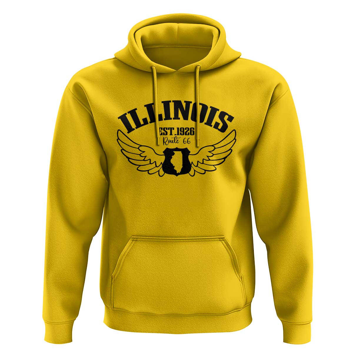 Illinois Route Highway 66 Souvenir Hoodie Open Road Adventure