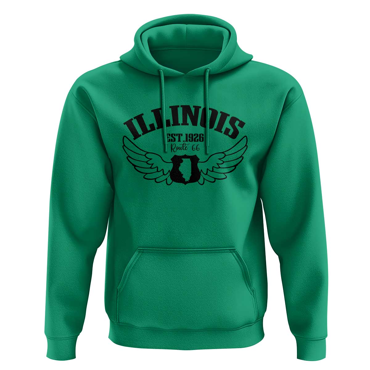 Illinois Route Highway 66 Souvenir Hoodie Open Road Adventure