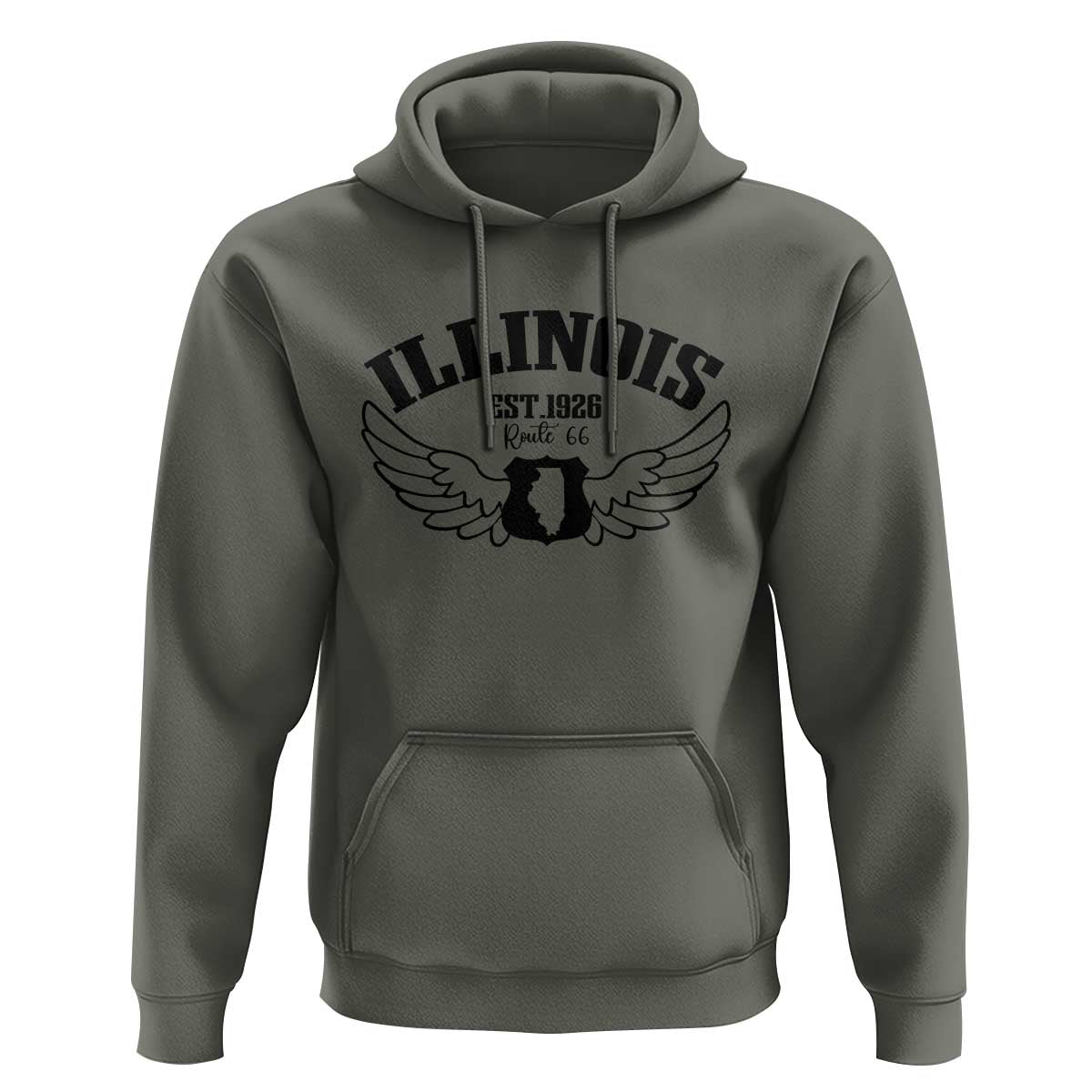 Illinois Route Highway 66 Souvenir Hoodie Open Road Adventure