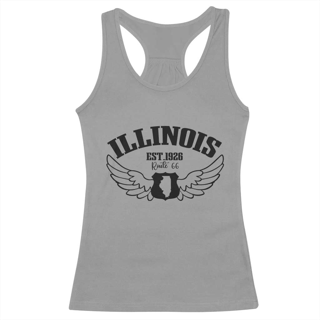 Illinois Route Highway 66 Souvenir Racerback Tank Top Open Road Adventure