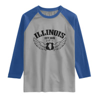 Illinois Route Highway 66 Souvenir Raglan Shirt Open Road Adventure