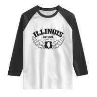 Illinois Route Highway 66 Souvenir Raglan Shirt Open Road Adventure