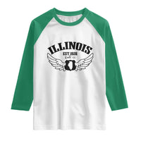 Illinois Route Highway 66 Souvenir Raglan Shirt Open Road Adventure