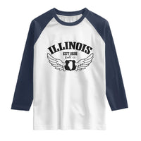Illinois Route Highway 66 Souvenir Raglan Shirt Open Road Adventure
