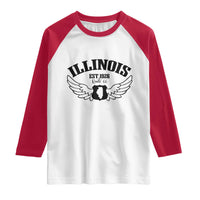 Illinois Route Highway 66 Souvenir Raglan Shirt Open Road Adventure