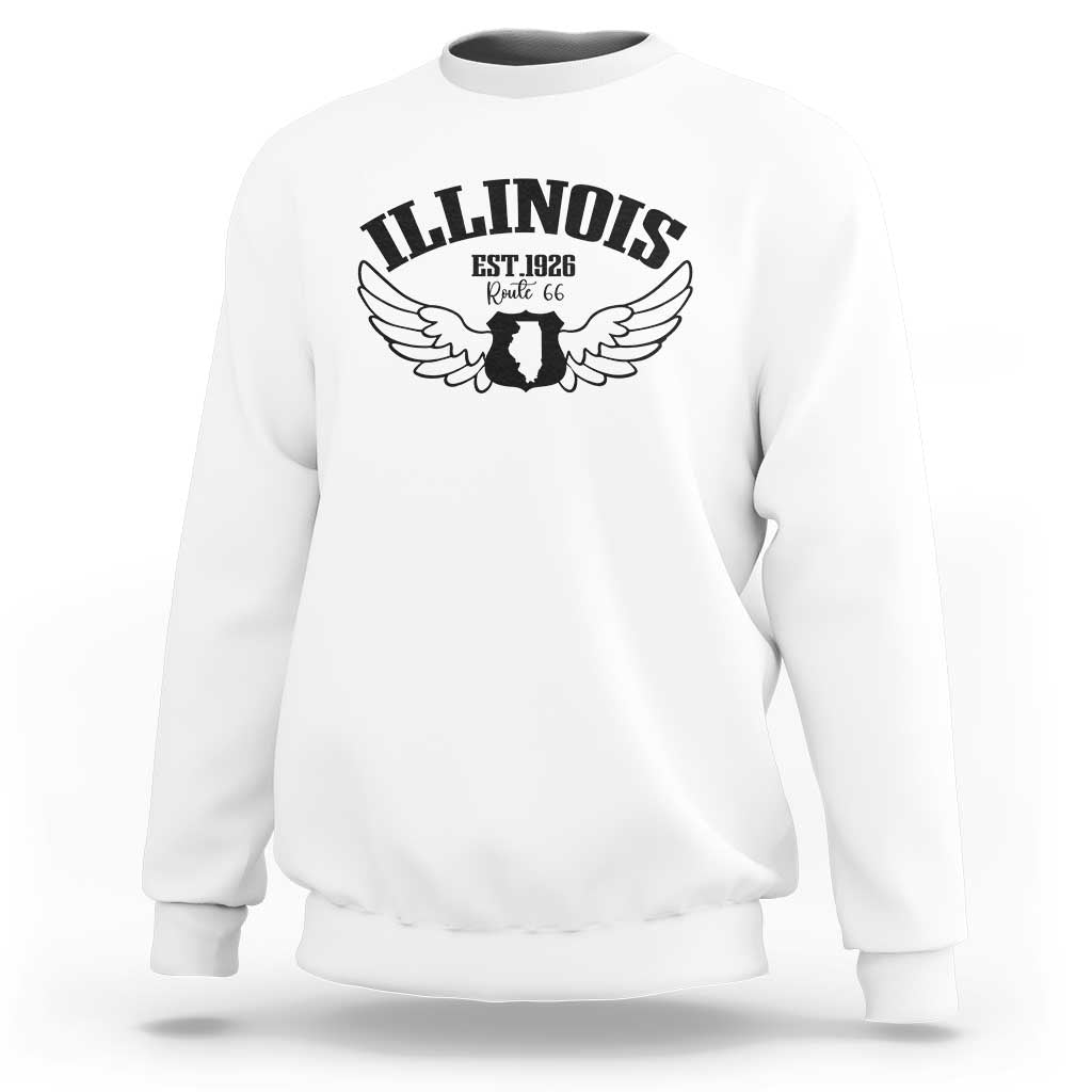 Illinois Route Highway 66 Souvenir Sweatshirt Open Road Adventure