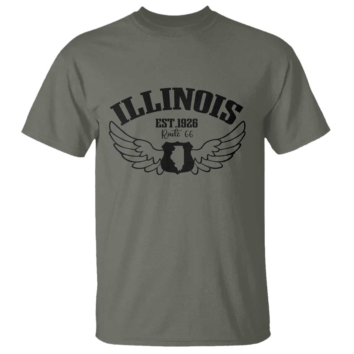 Illinois Route Highway 66 Souvenir T Shirt Open Road Adventure