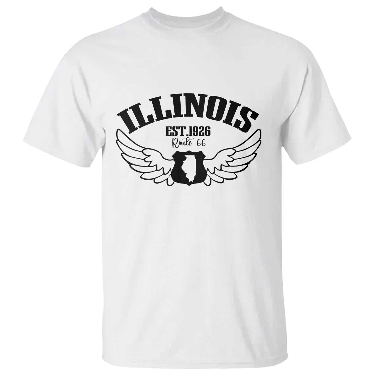 Illinois Route Highway 66 Souvenir T Shirt Open Road Adventure