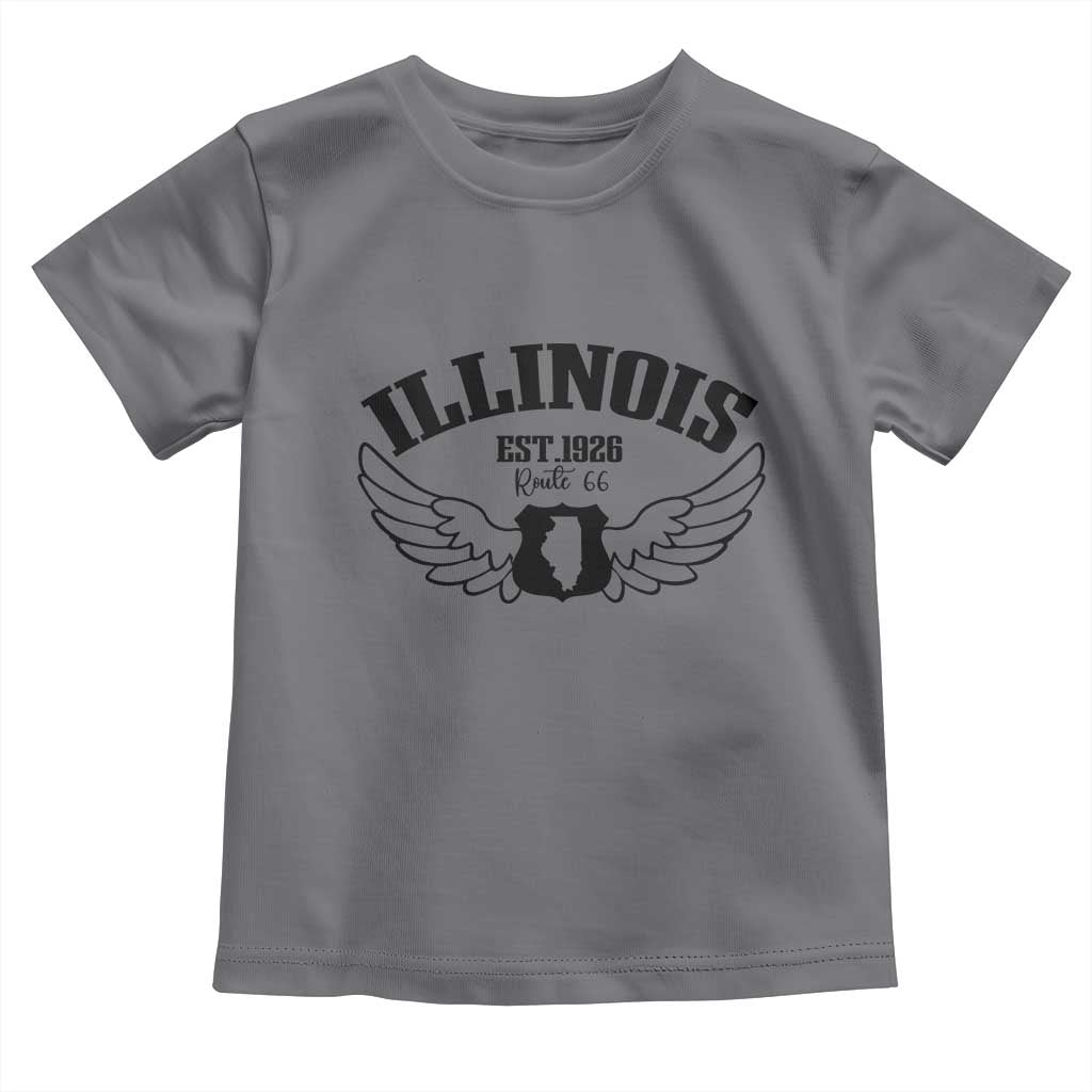 Illinois Route Highway 66 Souvenir Toddler T Shirt Open Road Adventure