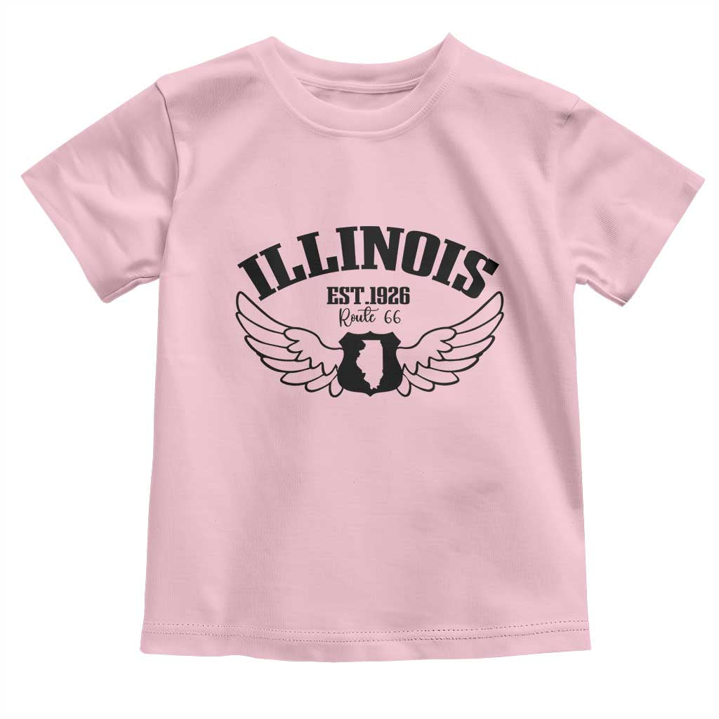 Illinois Route Highway 66 Souvenir Toddler T Shirt Open Road Adventure