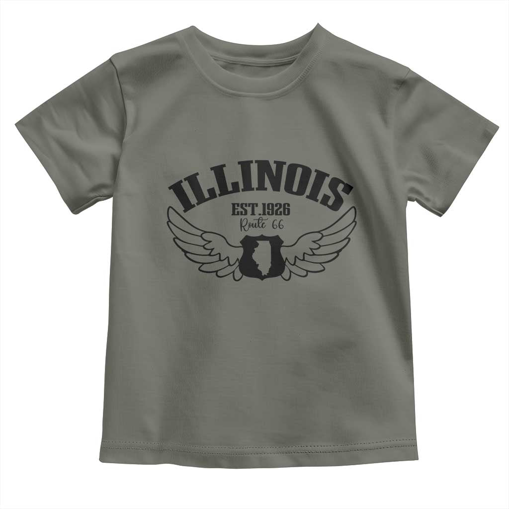 Illinois Route Highway 66 Souvenir Toddler T Shirt Open Road Adventure