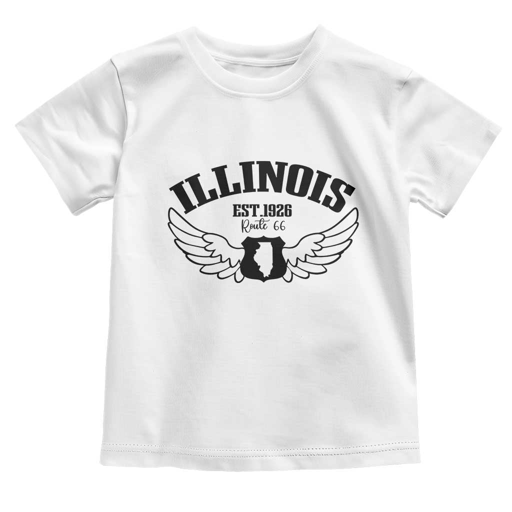 Illinois Route Highway 66 Souvenir Toddler T Shirt Open Road Adventure