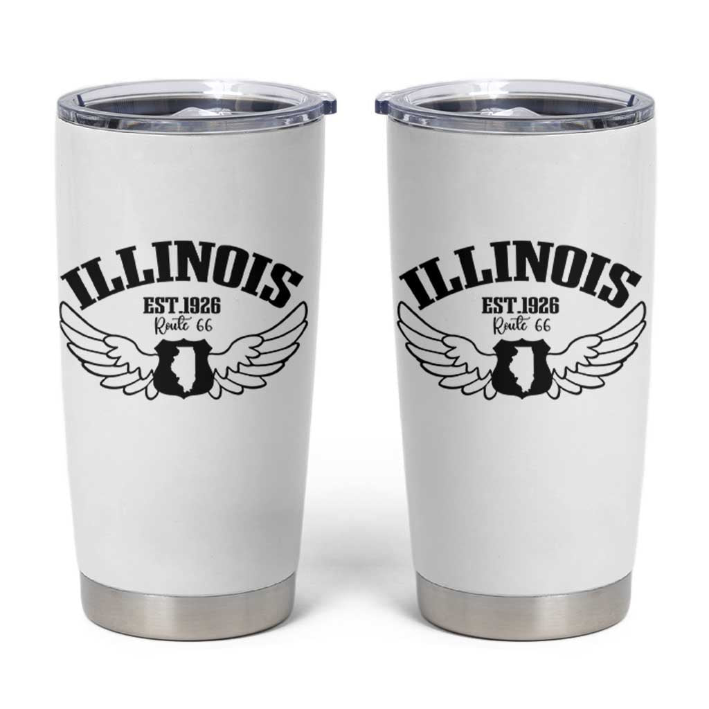Illinois Route Highway 66 Souvenir Tumbler Cup Open Road Adventure