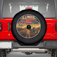 Illinois Route Highway 66 Motorcycle Spare Tire Cover Road Trip Adventure