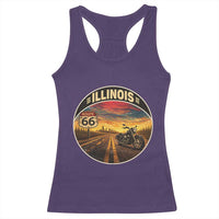 Illinois Route Highway 66 Motorcycle Racerback Tank Top Road Trip Adventure