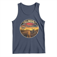 Illinois Route Highway 66 Motorcycle Tank Top Road Trip Adventure