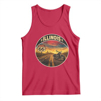 Illinois Route Highway 66 Motorcycle Tank Top Road Trip Adventure