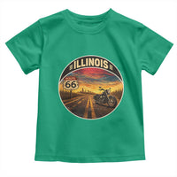Illinois Route Highway 66 Motorcycle Toddler T Shirt Road Trip Adventure