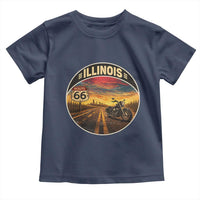 Illinois Route Highway 66 Motorcycle Toddler T Shirt Road Trip Adventure