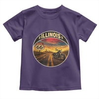 Illinois Route Highway 66 Motorcycle Toddler T Shirt Road Trip Adventure
