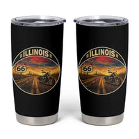 Illinois Route Highway 66 Motorcycle Tumbler Cup Road Trip Adventure