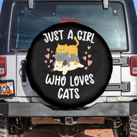 Just A Girl Who Loves Cats Spare Tire Cover Cute Kittens Pet Lover - Wonder Print Shop