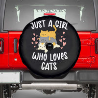 Just A Girl Who Loves Cats Spare Tire Cover Cute Kittens Pet Lover - Wonder Print Shop
