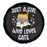 Just A Girl Who Loves Cats Spare Tire Cover Cute Kittens Pet Lover - Wonder Print Shop