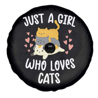 Just A Girl Who Loves Cats Spare Tire Cover Cute Kittens Pet Lover - Wonder Print Shop