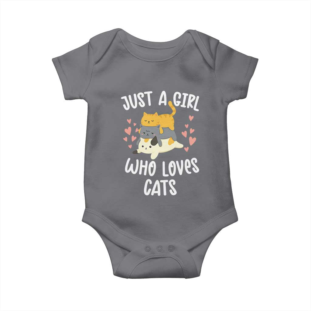 Just A Girl Who Loves Cats Baby Onesie Cute Kittens Pet Lover - Wonder Print Shop
