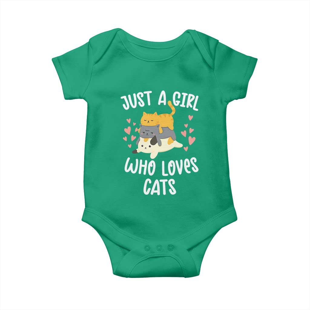 Just A Girl Who Loves Cats Baby Onesie Cute Kittens Pet Lover - Wonder Print Shop