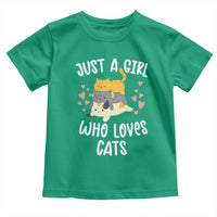 Just A Girl Who Loves Cats Toddler T Shirt Cute Kittens Pet Lover - Wonder Print Shop